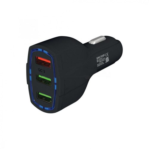 USB töltő 12/24V 3-as, Quick Charge funkcióval