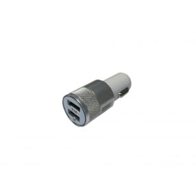 USB töltő 12/24V Dupla ezüst